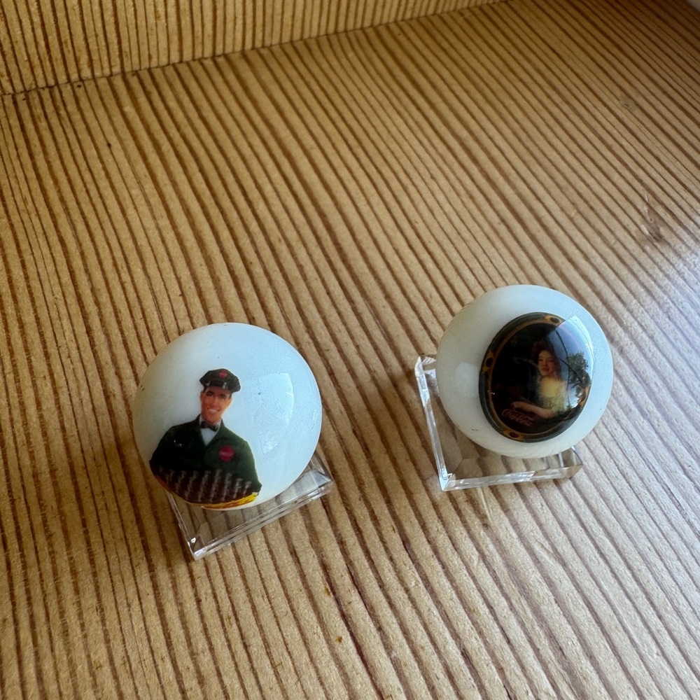 Coca-Cola Marble Set of 2 with stands